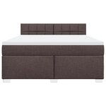 vidaXL Sommier à lattes de lit avec matelas Marron foncé 180x200 cm