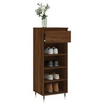 vidaXL Armoire à chaussures Chêne marron 40x36x105cm Bois d'ingénierie