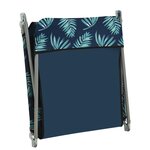 vidaXL Chaises longues pliables lot de 2 Acier tissu Motif de feuilles