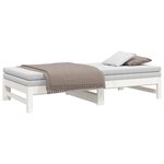 vidaXL Lit coulissant Blanc 2x(90x190) cm Bois de pin massif