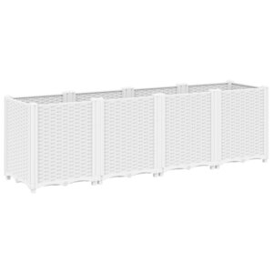 vidaXL Jardinière blanc 160x40x53 cm polypropylène
