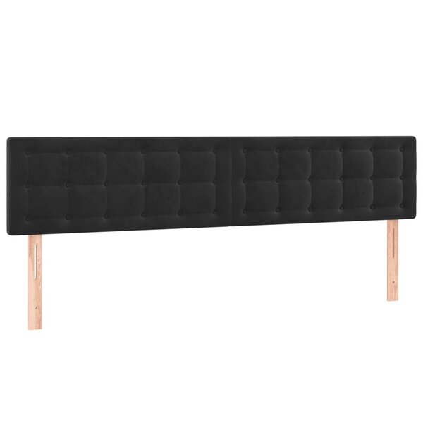 vidaXL Têtes de lit 2 Pièces Noir 90x5x78/88 cm Velours