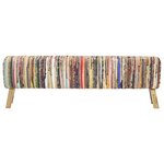 vidaXL Banc 160 cm Multicolore Tissu chindi