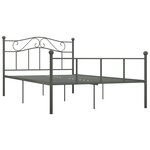 vidaXL Cadre de lit sans matelas gris métal 160x200 cm