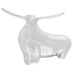 Sculpture de Taureau vidaXL Argent 37x44x17 cm Aluminium