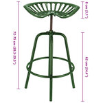Esschert Design Chaise de tracteur de bar vert