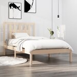 vidaXL Cadre de lit sans matelas bois massif 100x200 cm