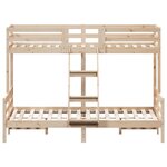 vidaXL Lit superposé sans matelas 80x200/140x200 cm bois massif