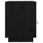vidaXL Table de chevet Noir 40x34x45 cm Bois de pin massif
