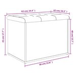 vidaXL Banc de rangement blanc 62x42x45 cm bois d'ingénierie