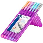 Fineliner triplus pastel  étui de 6 STAEDTLER