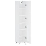 vidaXL Buffet haut Blanc 34 5x34x180 cm Bois d'ingénierie