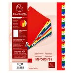 Intercalaires Imprimés Numériques Pp Couleurs 12/100e - 31 Positions - A4+ - Assorties Vives - X 20 - Exacompta