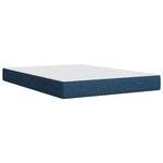 vidaXL Sommier à lattes de lit avec matelas Bleu 140x200 cm Tissu