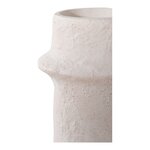 2 bougeoirs cylindriques en ciment blanc