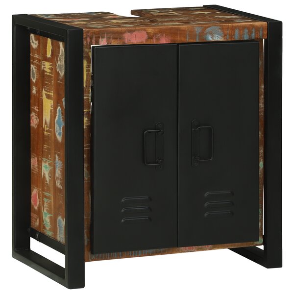vidaXL cabinet sous évier 55x35x60 cm Bois massif récupéré