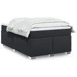 vidaXL Sommier à lattes de lit matelas Noir 120x200 cm Similicuir