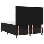 vidaXL Lit à ressorts avec Matelas & LED Noir 140x190 cm Tissu
