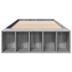 vidaXL Cadre de lit sonoma gris 90x190 cm bois d'ingénierie