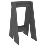 vidaXL Tabourets lot de 2 gris 40x40x75 cm bois massif de pin