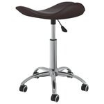 vidaXL Chaise pivotante de salle à manger Marron Similicuir