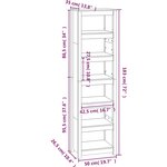 vidaXL Bibliothèque 50x35x183 cm Bois de pin massif