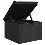 vidaXL Ensemble de canapé de jardin 6 pièces avec coussins noir poly rattan