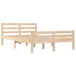 vidaXL Cadre de lit sans matelas bois massif 120x190 cm