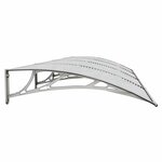 vidaXL Auvent de porte Gris 350x100 cm Polycarbonate