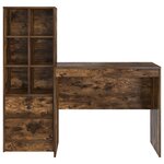 vidaXL Bureau Rangement Chêne Fumé Bois d'Ingénierie