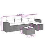 vidaXL Salon de jardin avec coussins 6 Pièces beige résine tressée