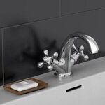 SCHÜTTE Mitigeur de lavabo à 2 poignées ELK Chrome