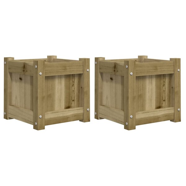 vidaXL Jardinières 2 Pièces bois de pin imprégné
