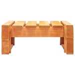 vidaXL Repose-pied palette de jardin et coussin sable Marron miel Bois