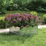 vidaXL Lit surélevé de jardin 100x100x45 cm Acier galvanisé Argenté