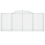 vidaXL Paniers à gabions arqués 12 Pièces 300x50x120/140 cm fer galvanisé