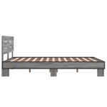 vidaXL Cadre de lit sonoma gris 140x190 cm bois d'ingénierie et métal