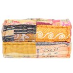 vidaXL Pouf 60x70x36 cm Patchwork Tissu