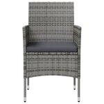 vidaXL Salon de jardin 8 Pièces avec coussins résine tressée gris