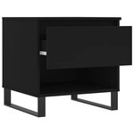 vidaXL Table basse noir 50x46x50 cm bois d’ingénierie