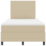 vidaXL Lit Box Spring avec Matelas Vert Clair Gris 120x200 cm Tissu en Velours