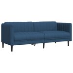 vidaXL Ensemble de canapés 2 Pièces bleu tissu