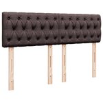vidaXL Sommier à lattes de lit avec matelas Marron foncé 140x190 cm