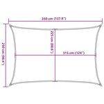vidaXL Voile d'ombrage 160 g/m² Marron 2 5x3 5 m PEHD