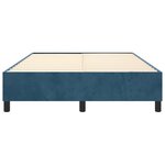 vidaXL Cadre de lit sans matelas bleu foncé 140x190 cm velours