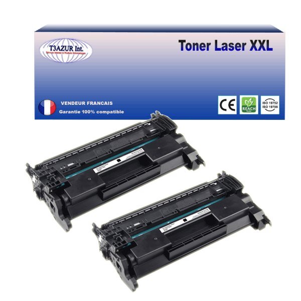 T3AZUR - 2x Toners compatibles avec Canon 052 pour Canon MF-421dw  MF-426dw  MF-428x  MF-429x Noir - 3 200p