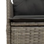 vidaXL Ensemble à manger de jardin 9 Pièces coussins gris résine tressée