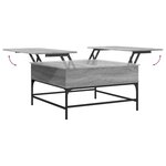vidaXL Table basse sonoma gris 80x80x45 cm bois d'ingénierie et métal