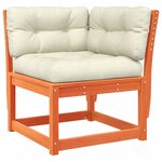 vidaXL Salon de jardin 6 Pièces avec coussins cire marron bois pin massif