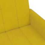 vidaXL Canapé-lit à 2 places avec repose-pied jaune velours